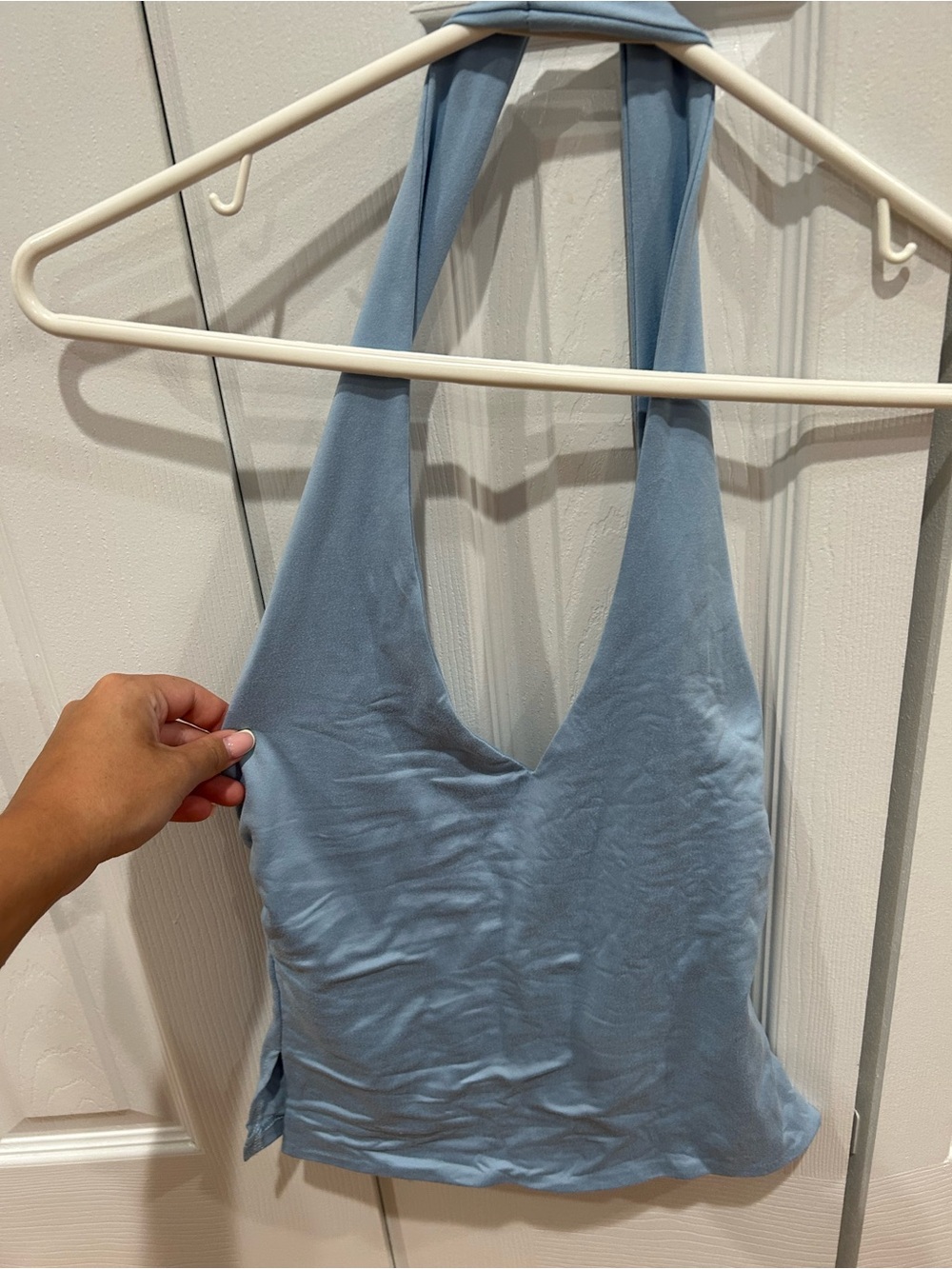 SHEIN Light Blue Halter Tank Top